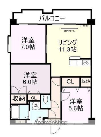 エクセレージュ中山(3LDK/2階)の間取り写真