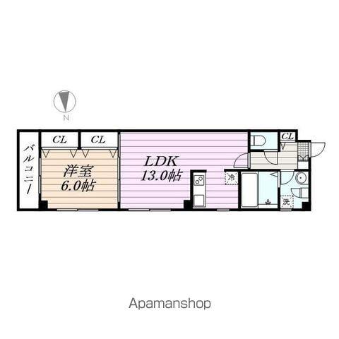 ARCOBALENO SHINMEI(1LDK/4階)の間取り写真