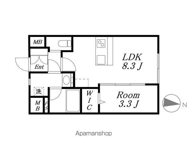 CROSSROAD SASASHIMALIVE(1LDK/2階)の間取り写真