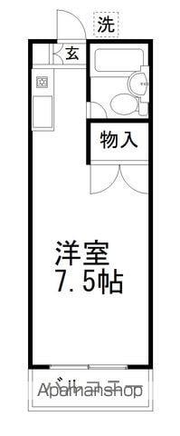 S-ハウス(ワンルーム/2階)の間取り写真