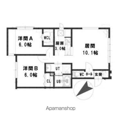 ルミエール 1・1Ⅱ(2LDK/2階)の間取り写真