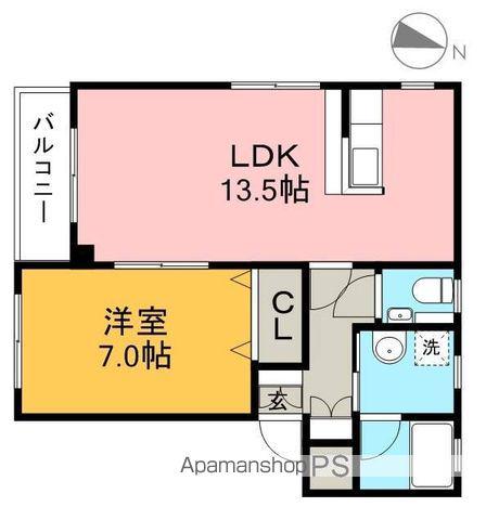 メリベルⅠ(1LDK/2階)の間取り写真