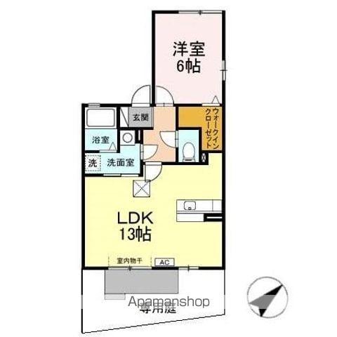 メゾンヴェール壽(1LDK/1階)の間取り写真