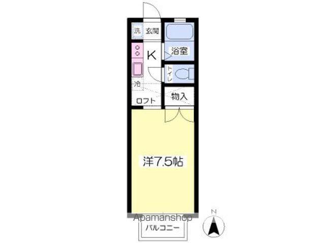 サンヒルズ桜ケ丘(1K/1階)の間取り写真
