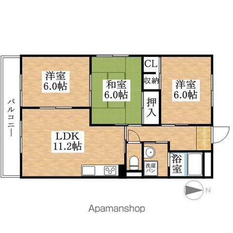 エスポワール(3LDK/2階)の間取り写真
