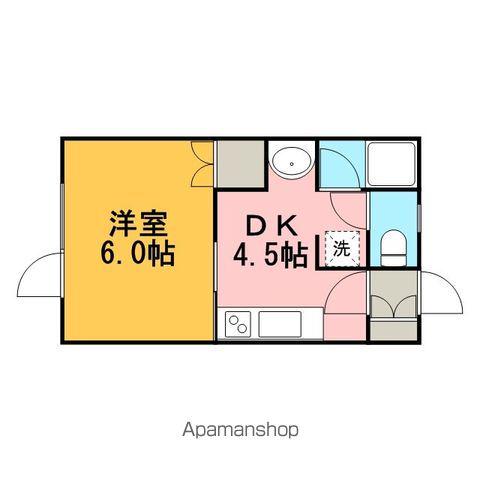 サンクレスト(1DK/2階)の間取り写真