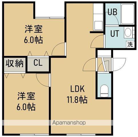 セブンヒルズ(2LDK/1階)の間取り写真