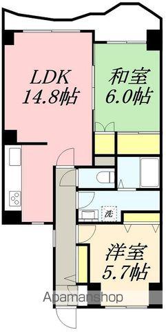 マンションRIVAGE(2LDK/5階)の間取り写真