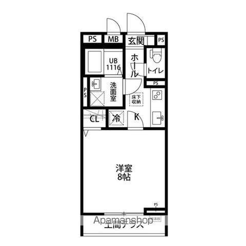 ライラックフジ(1K/1階)の間取り写真