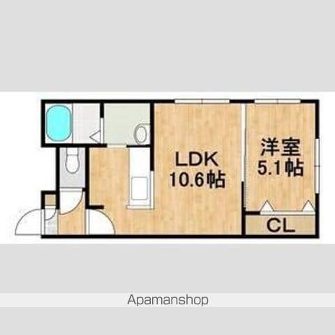 PASTORALE(1LDK/2階)の間取り写真