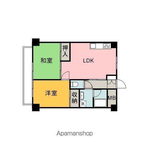 ハーシオンフルタⅡ(2LDK/5階)の間取り写真