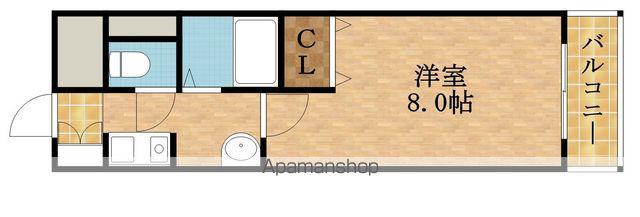 アロンディール中宮(1K/5階)の間取り写真