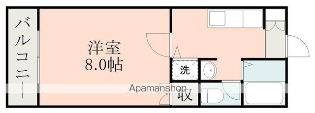 ベック12番館(1K/1階)の間取り写真