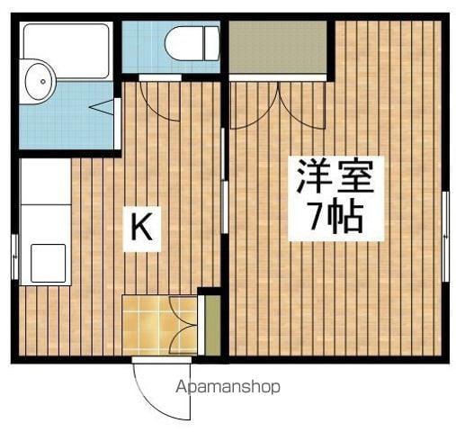 本町グリーンハイツ(1K/2階)の間取り写真