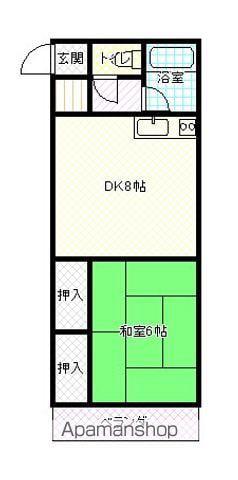新町ビル(1DK/3階)の間取り写真