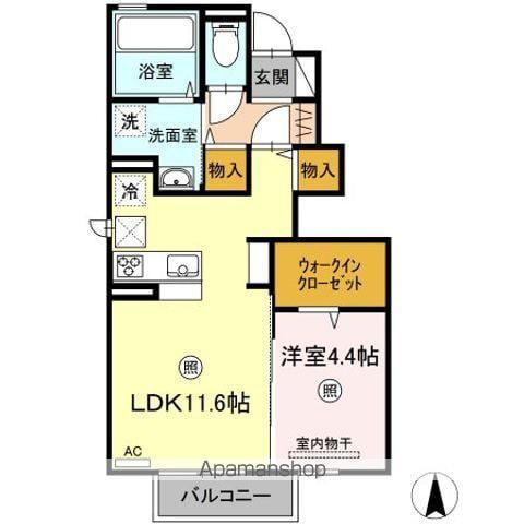 フローラ リエ(1LDK/1階)の間取り写真