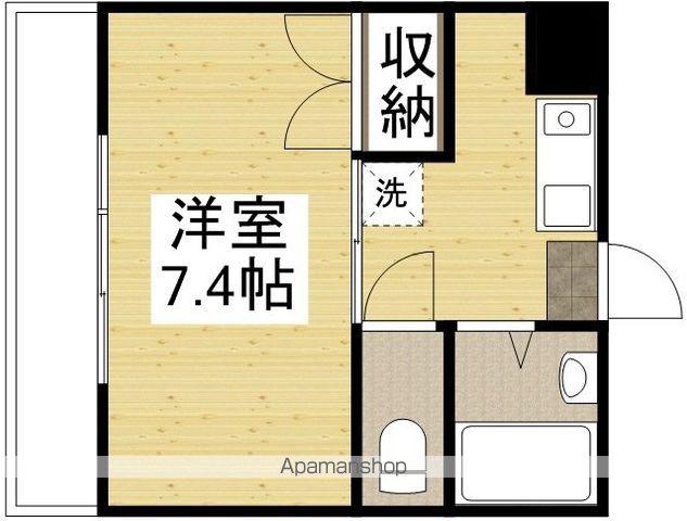 LA・VIEU 西(1K/1階)の間取り写真
