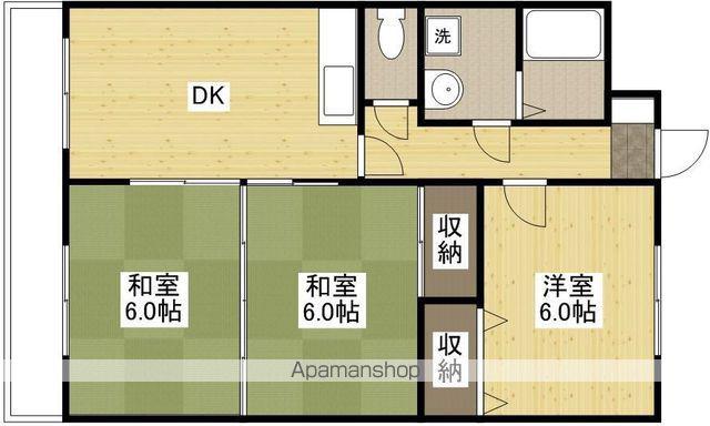 レジデンス藤森(3DK/4階)の間取り写真