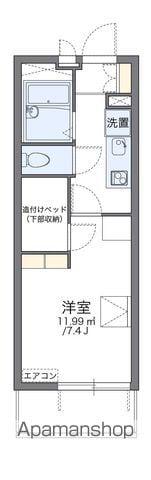 レオパレスSHIBATAⅢ(1K/1階)の間取り写真