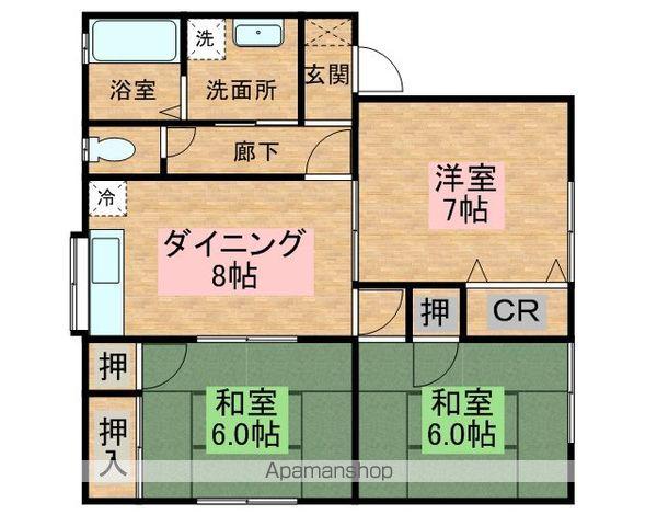 コーポひので(3DK/2階)の間取り写真
