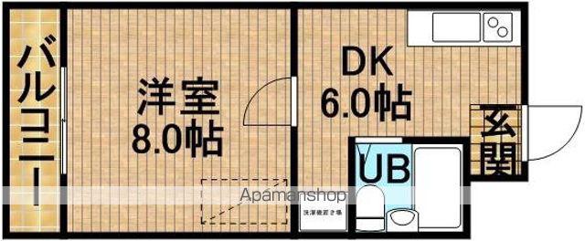 ライブ小島Ⅱ(1DK/4階)の間取り写真
