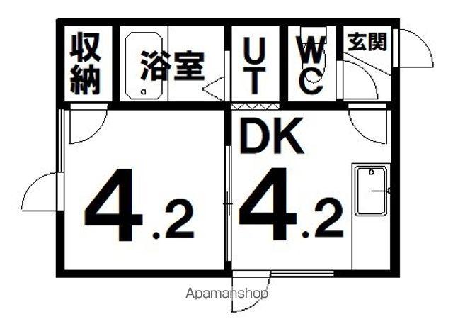 ファーストハイツ(1DK/2階)の間取り写真