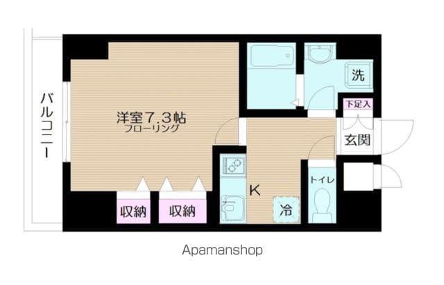 ラウレアビレッジ(1K/3階)の間取り写真