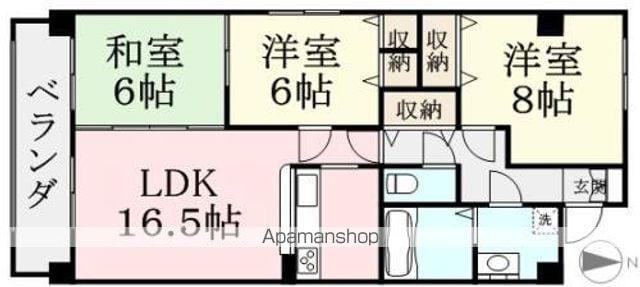 ロイヤルシャトー一番館(3LDK/3階)の間取り写真