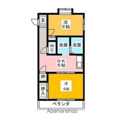 アートヒル浅田(2DK/3階)の間取り写真