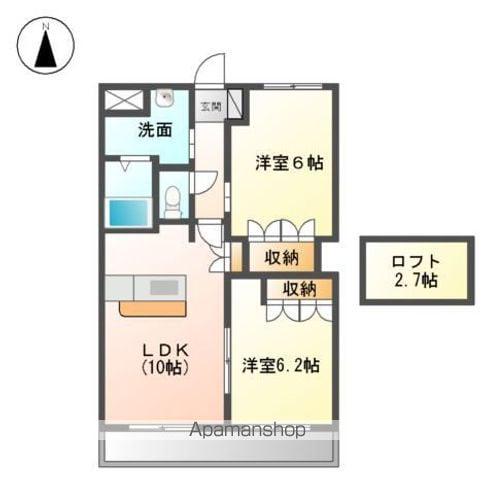 パストラルK(2LDK/2階)の間取り写真