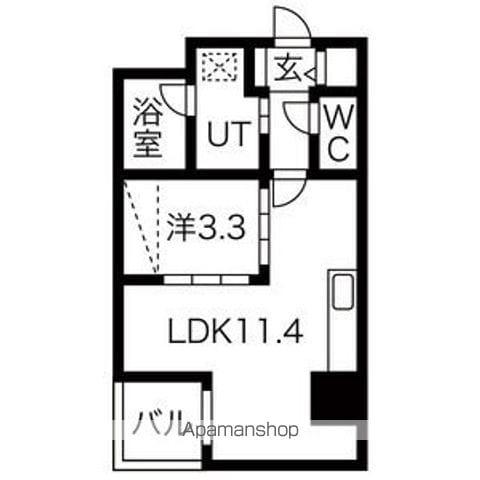 GK FAN レジデンス(1LDK/5階)の間取り写真