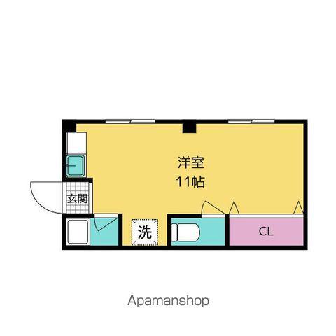 松栄ハイツ(ワンルーム/2階)の間取り写真