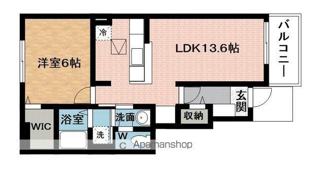 ベルオーブ Ⅷ(1LDK/1階)の間取り写真