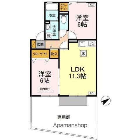 マ・メゾン(2LDK/1階)の間取り写真