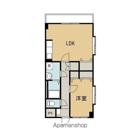 プラザ本町イースト(1LDK/3階)の間取り写真