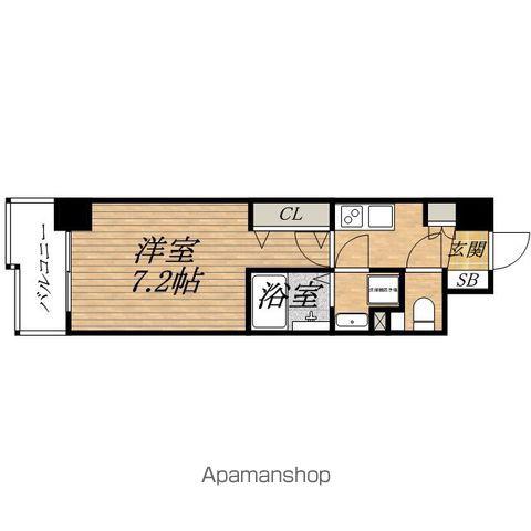 SERENITE心斎橋GRANDE(1K/10階)の間取り写真