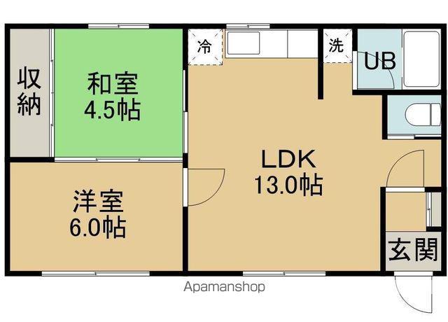 エスポワフチュールⅢ(2LDK/3階)の間取り写真