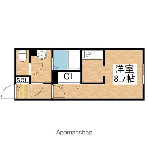 G VIVRE 御器所(1K/2階)の間取り写真