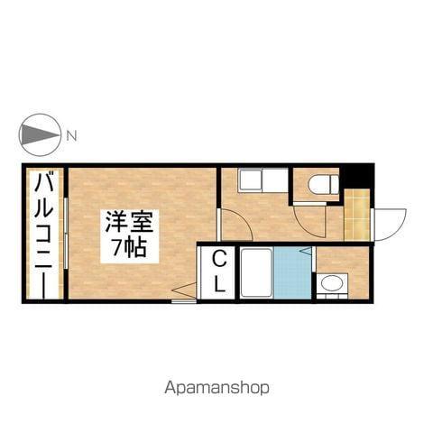 カーサ・ラ・フォンテ(1K/1階)の間取り写真