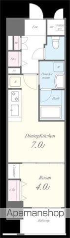 セイワパレス本町東(1DK/5階)の間取り写真