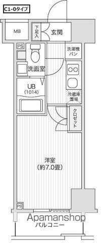 レジディア笹塚2(1K/11階)の間取り写真