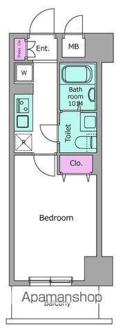 レジディア西船橋(1K/8階)の間取り写真