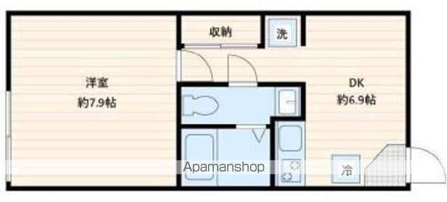 デコールブロッコ中野鷺ノ宮(1DK/2階)の間取り写真