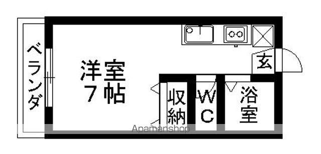 リトルハイツ大森(ワンルーム/1階)の間取り写真