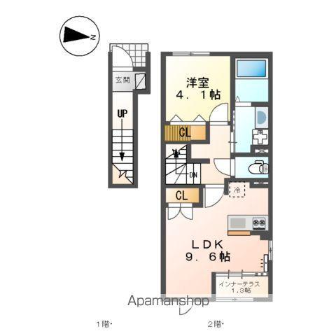 マーヴェラス明神(1LDK/2階)の間取り写真