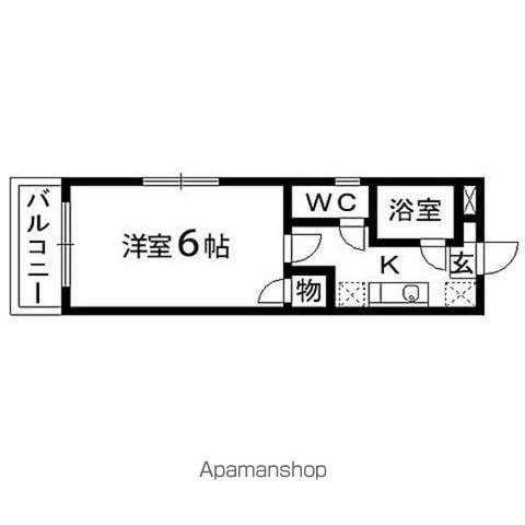 アクティブパレス百合ヶ丘A10(1K/2階)の間取り写真