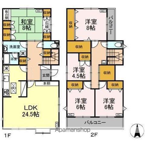 名古屋市桜通線 桜山駅 徒歩13分 2階建 築33年(5LDK)の間取り写真