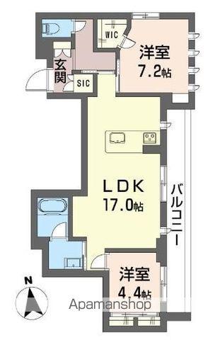 アリビオ世田谷代田(2LDK/3階)の間取り写真