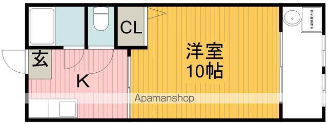 コンフォートⅢ(1K/2階)の間取り写真