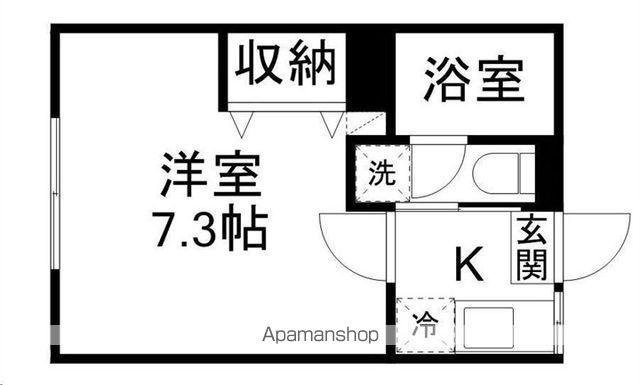 ピースフル東照宮駅前(1K/1階)の間取り写真